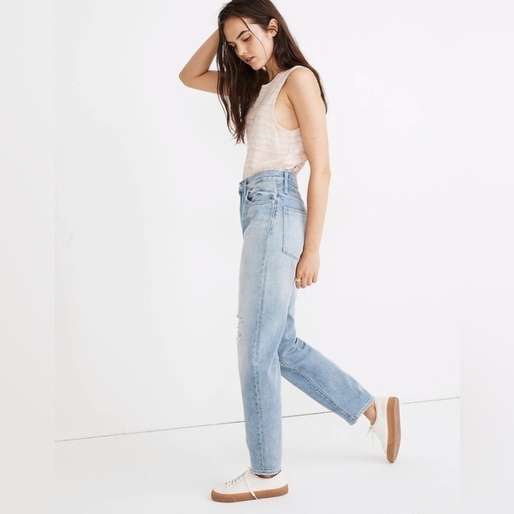 Madewell The Momjean in Gilford Wash - Ripped Edition Sz 26 Petite - Picture 2 of 12